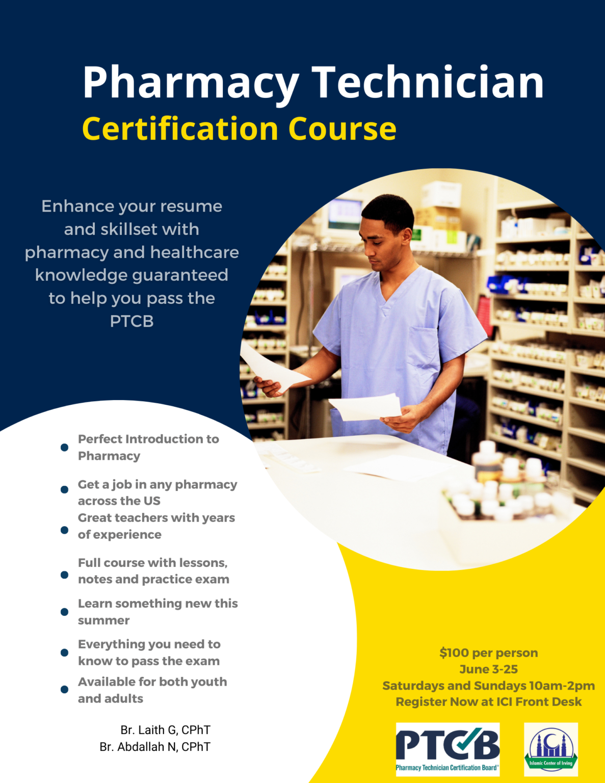Pharmacy Technician Certification Islamic Center of Irving Pharmacy Technician Certification Islamic Center of Irving